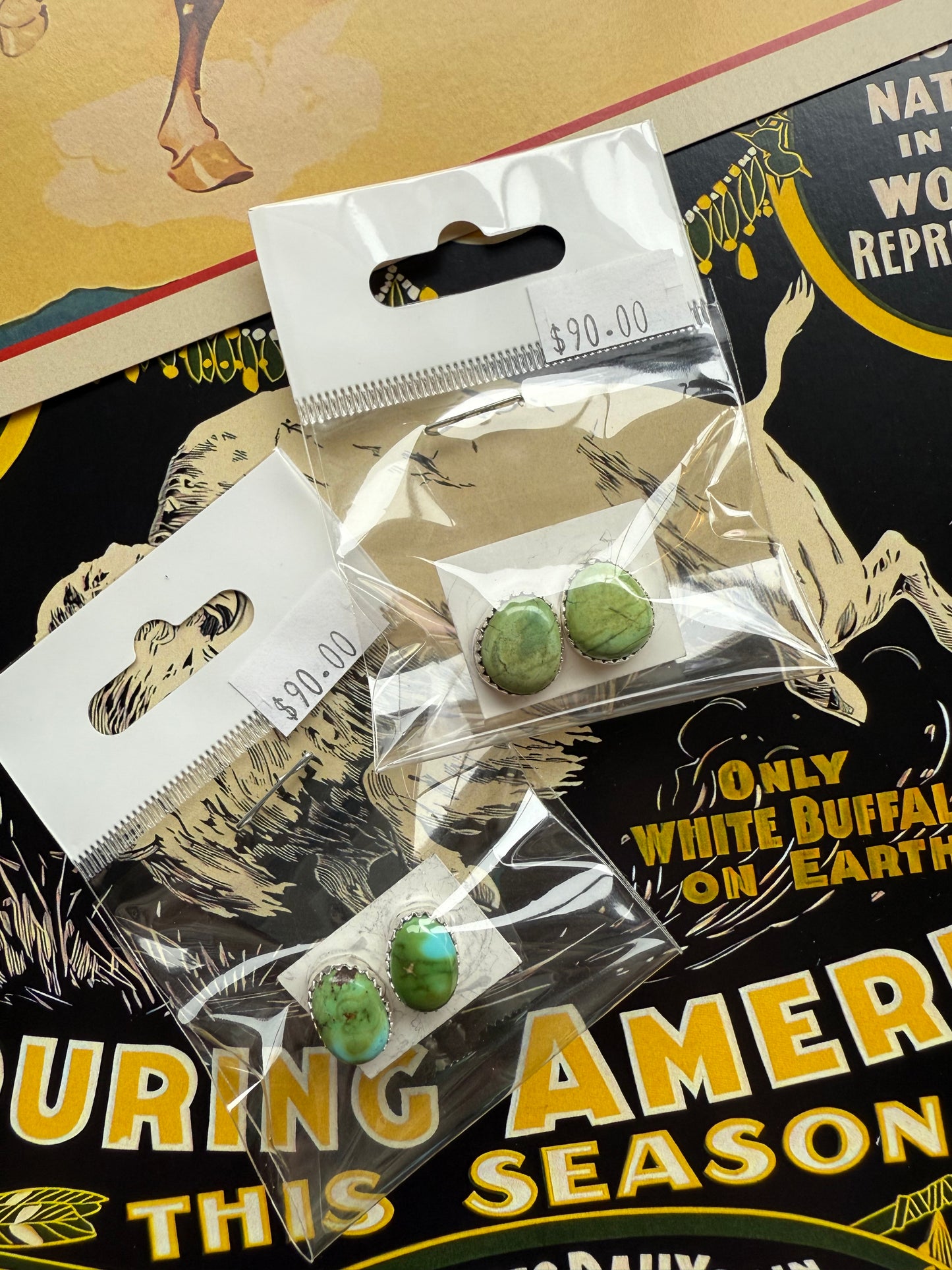Sonoran Gold Turquoise Stud Earrings