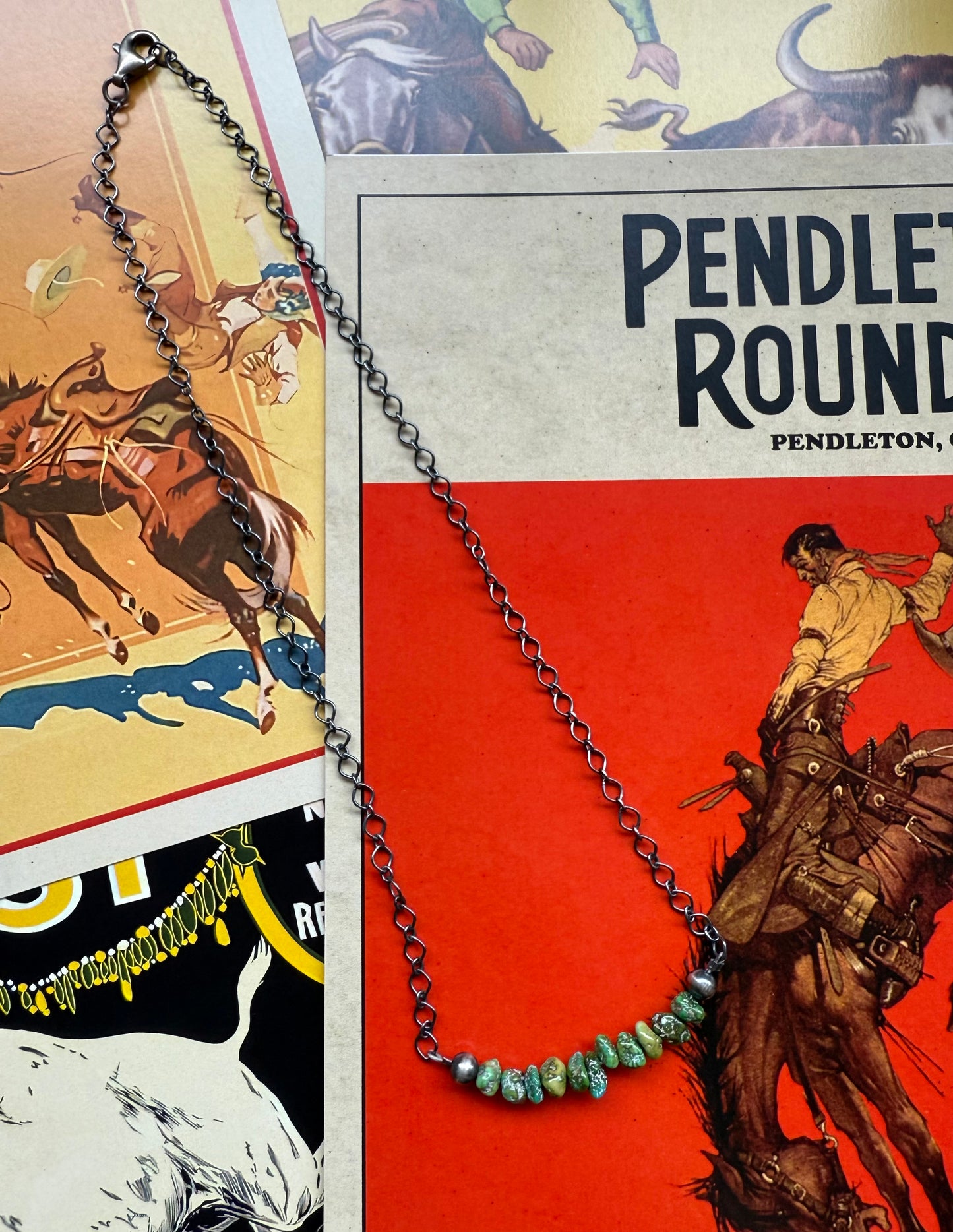 Kingman Turquoise Chip Necklace