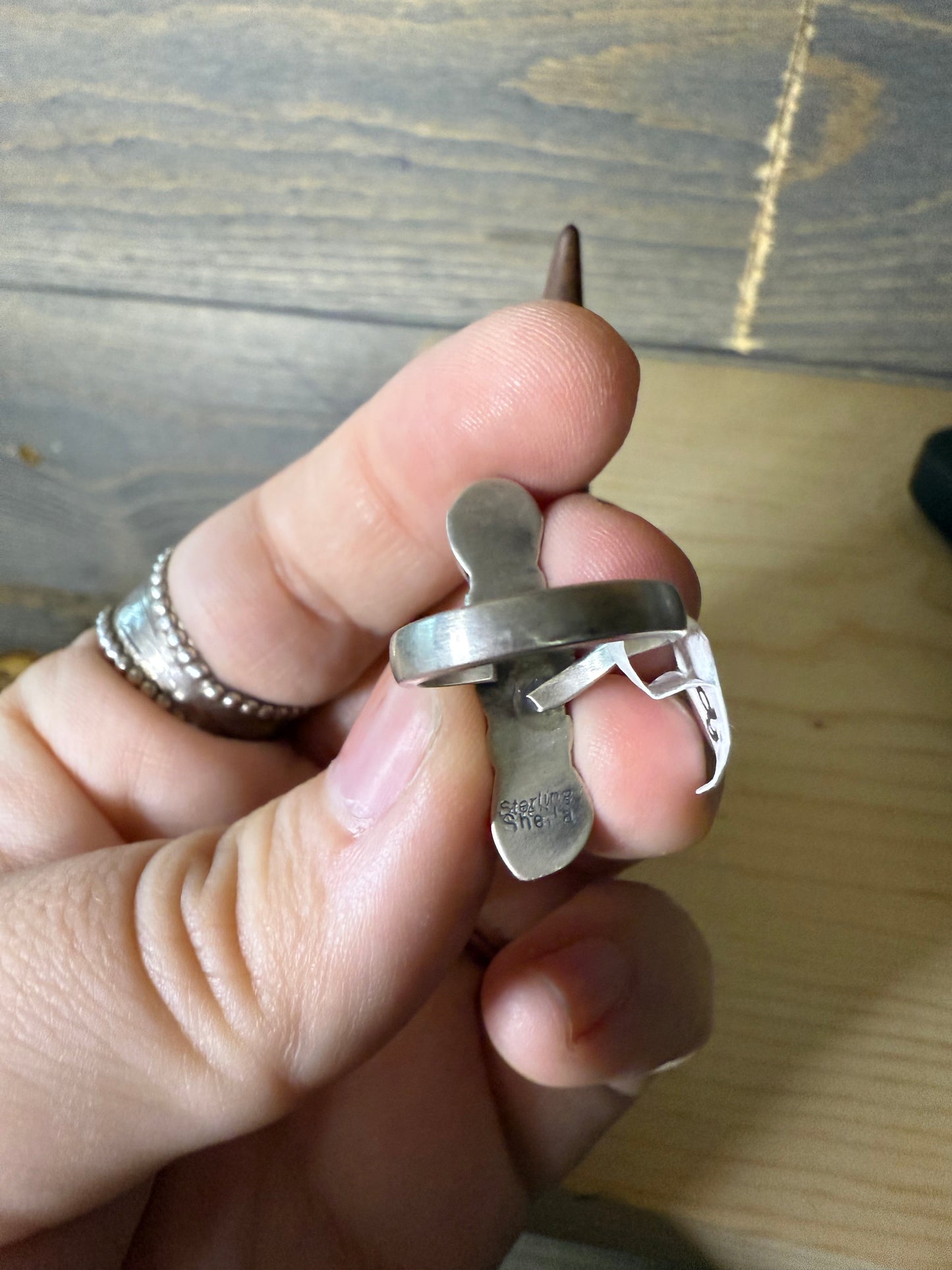 Golden Hills 3 Stone Bar Ring