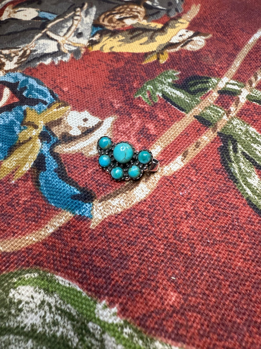 Handmade Turquoise & Sterling Silver Crescent Watch Charm