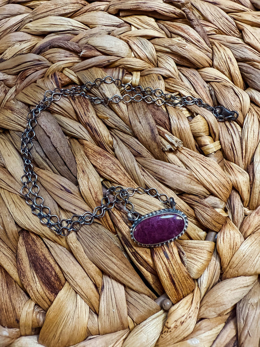 18” Purple Spiny Oyster Necklace