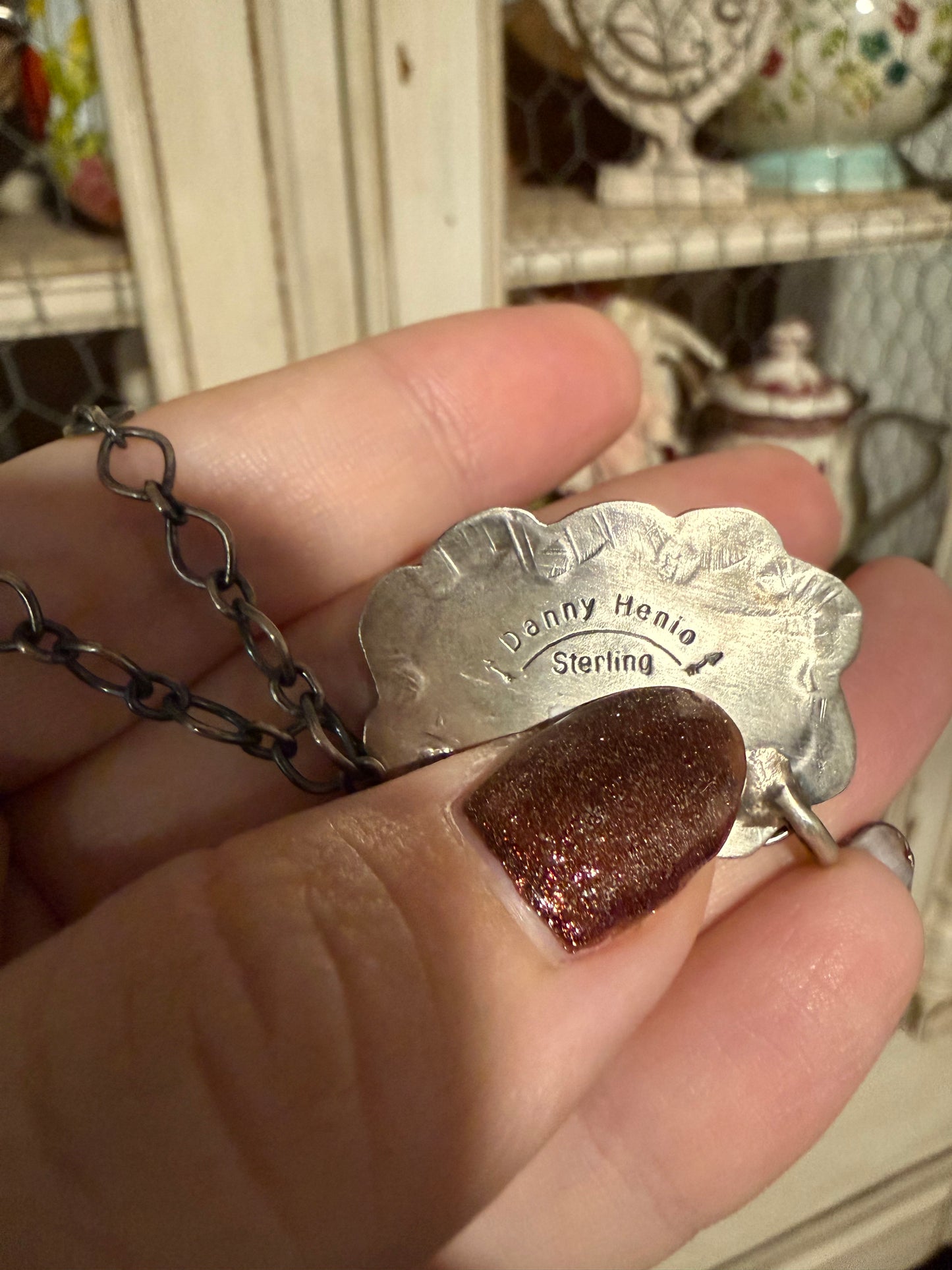 Native Made Stamped Detail Bar Necklace