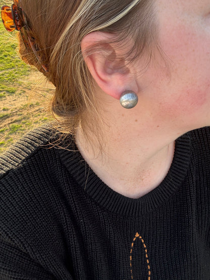 Sterling Pearl Stud 16mm
