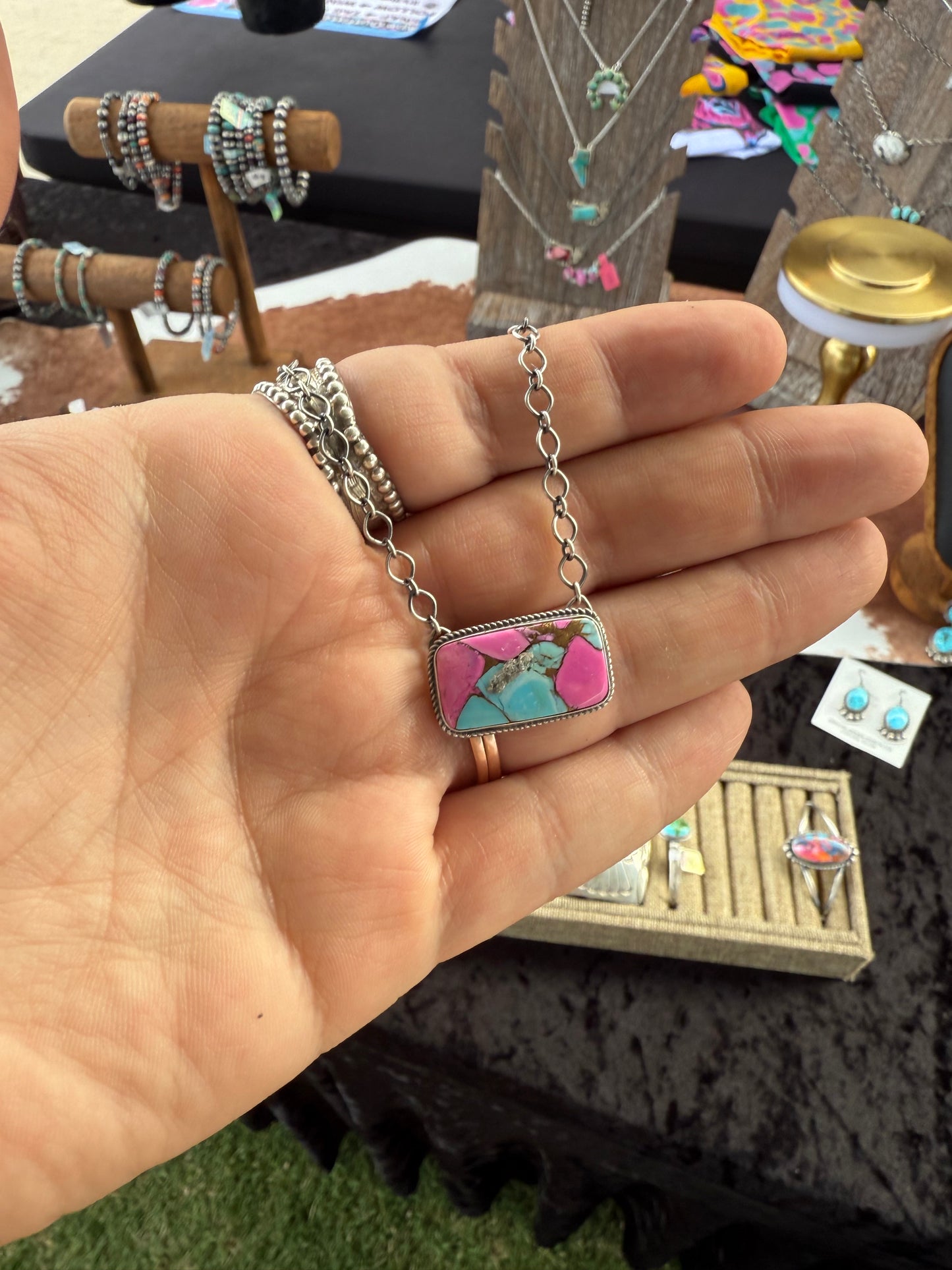 Cotton Candy Bar Necklace