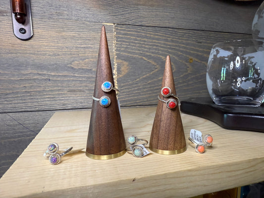 Adjustable Opal Rings