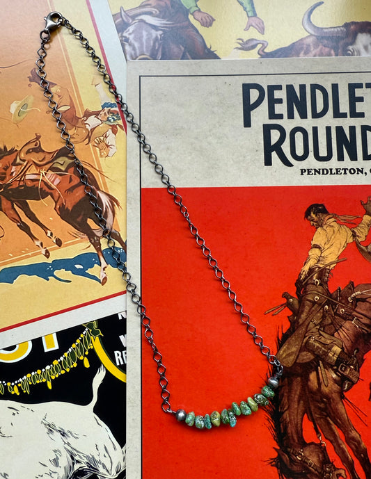 Kingman Turquoise Chip Necklace